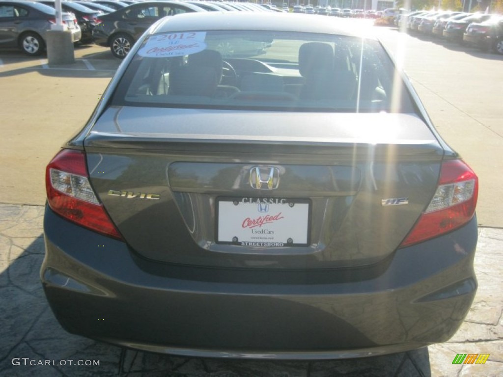 2012 Civic HF Sedan - Polished Metal Metallic / Gray photo #6