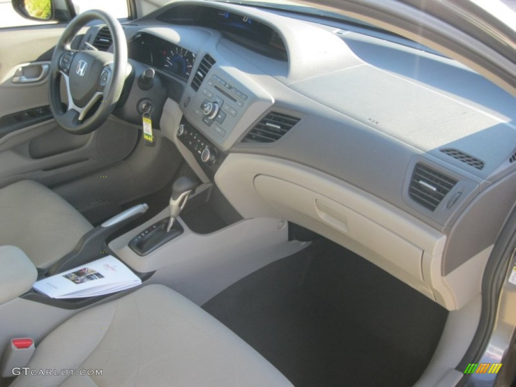 2012 Civic HF Sedan - Polished Metal Metallic / Gray photo #34