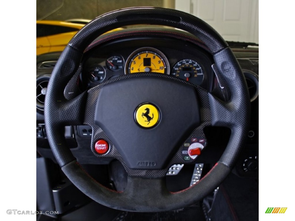 2008 Ferrari F430 Scuderia Coupe Blu Scuro Steering Wheel Photo #86839250