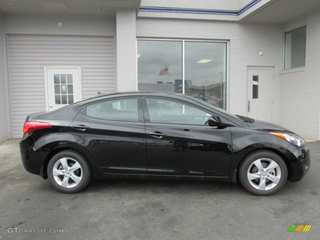 2013 Elantra GLS - Black / Gray photo #2