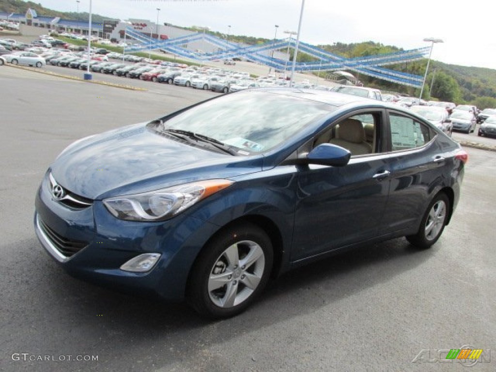 2013 Elantra GLS - Windy Sea Blue / Gray photo #5