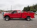 Vermillion Red - F350 Super Duty XL SuperCab 4x4 Utility Truck Photo No. 5