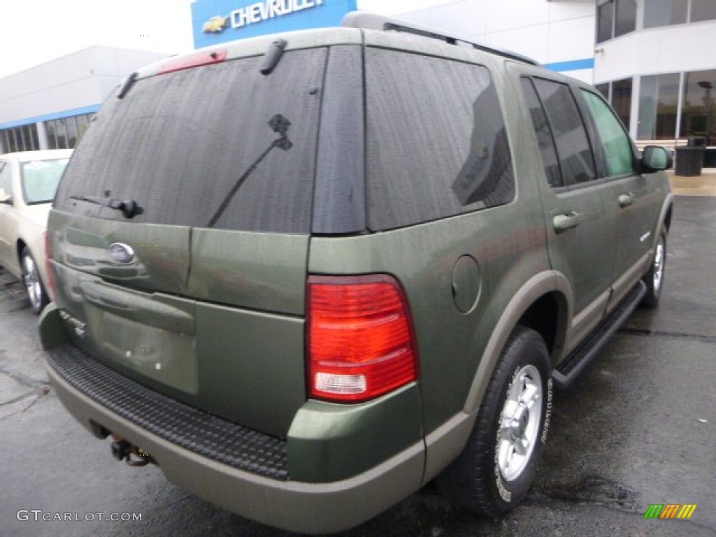 2002 Explorer XLT 4x4 - Aspen Green Metallic / Medium Parchment photo #4