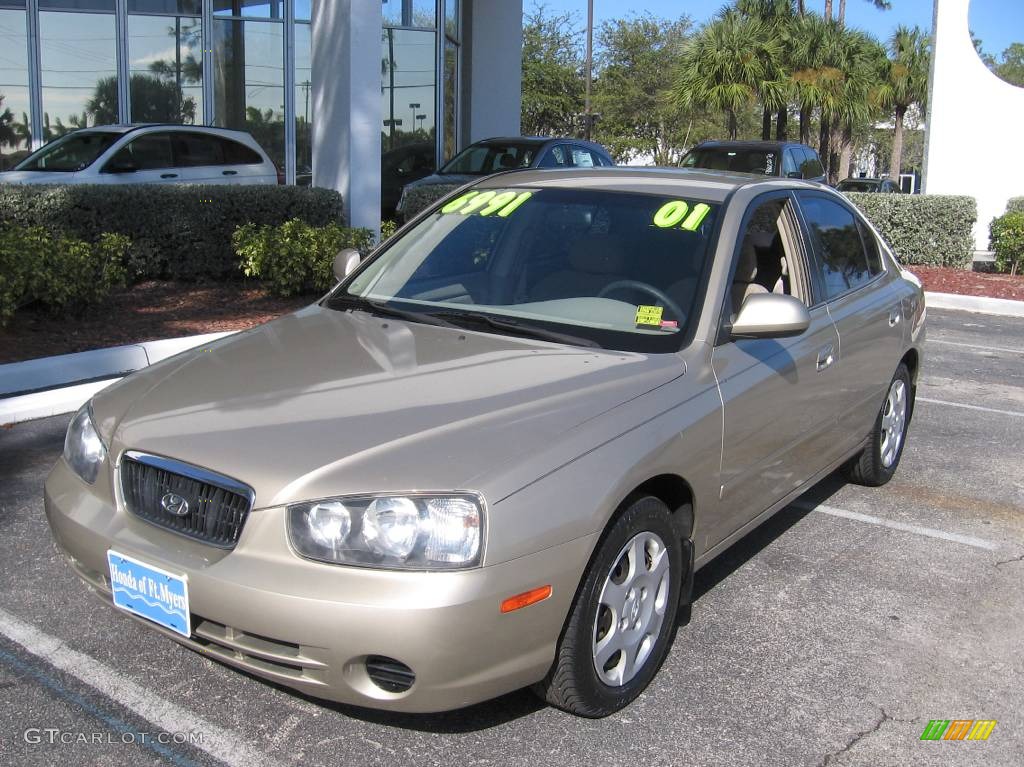 2001 Elantra GLS - Champagne / Beige photo #4