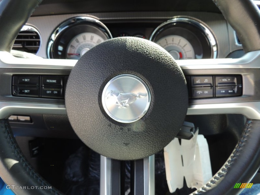 2010 Mustang GT Premium Coupe - Grabber Blue / Charcoal Black/Grabber Blue photo #19