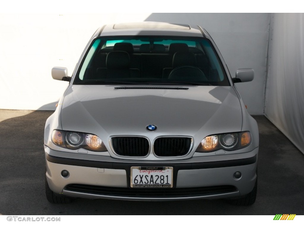 2002 3 Series 325xi Sedan - Titanium Silver Metallic / Black photo #8