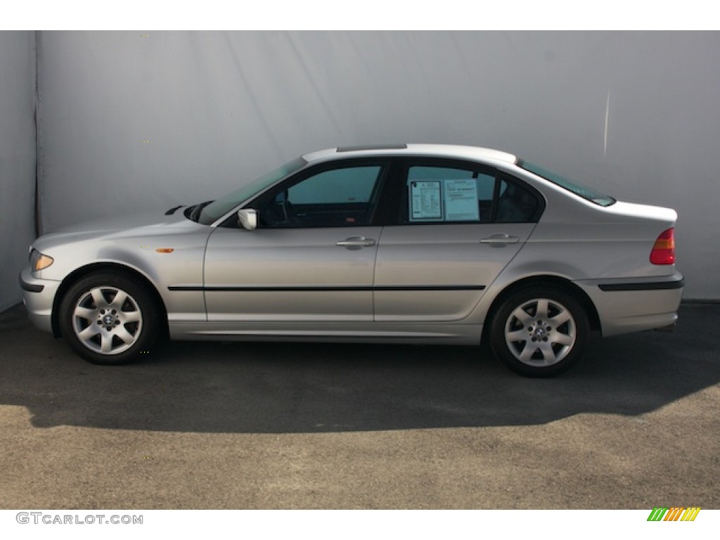 2002 3 Series 325xi Sedan - Titanium Silver Metallic / Black photo #9
