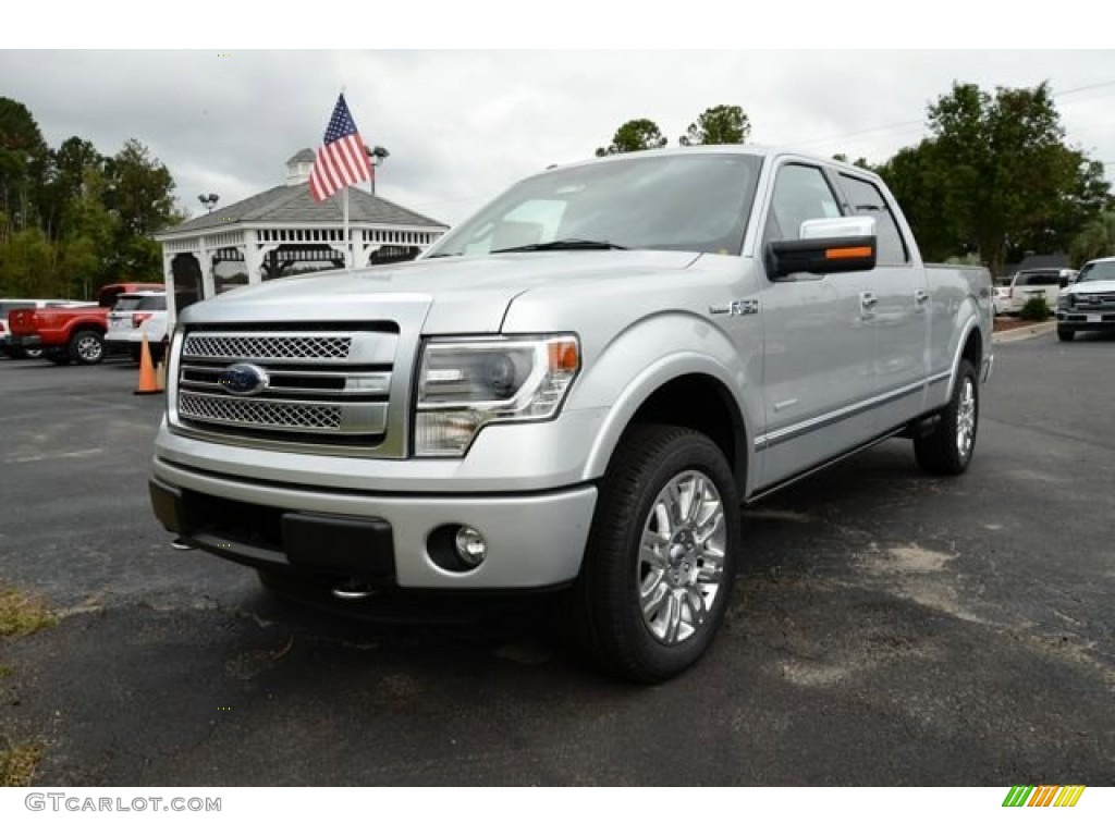 2013 F150 Lariat SuperCrew 4x4 - Ingot Silver Metallic / Black photo #1