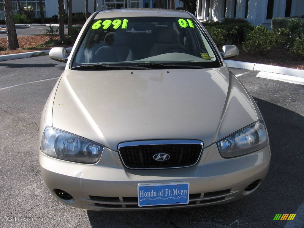 2001 Elantra GLS - Champagne / Beige photo #7