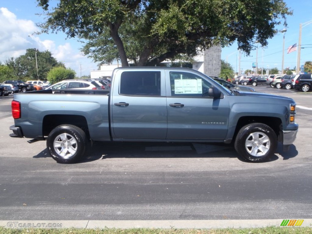 2014 Silverado 1500 LT Crew Cab - Blue Granite Metallic / Jet Black photo #7