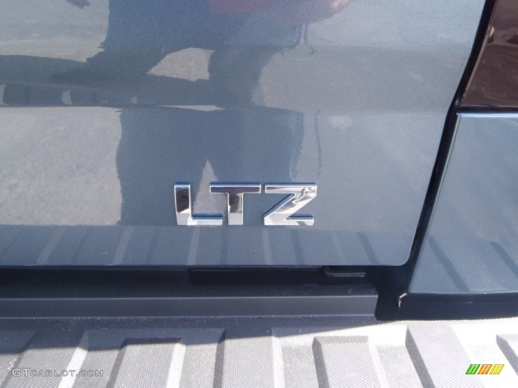 2014 Silverado 1500 LTZ Double Cab 4x4 - Blue Granite Metallic / Cocoa/Dune photo #7