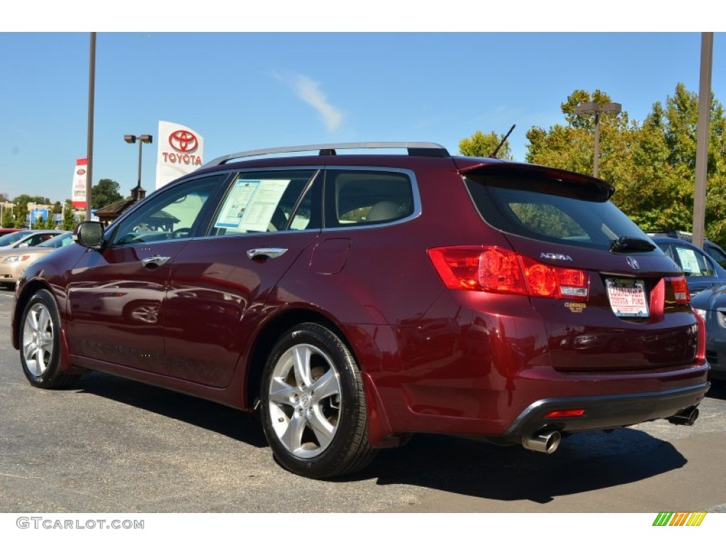 2012 TSX Sport Wagon - Basque Red Pearl / Taupe photo #26