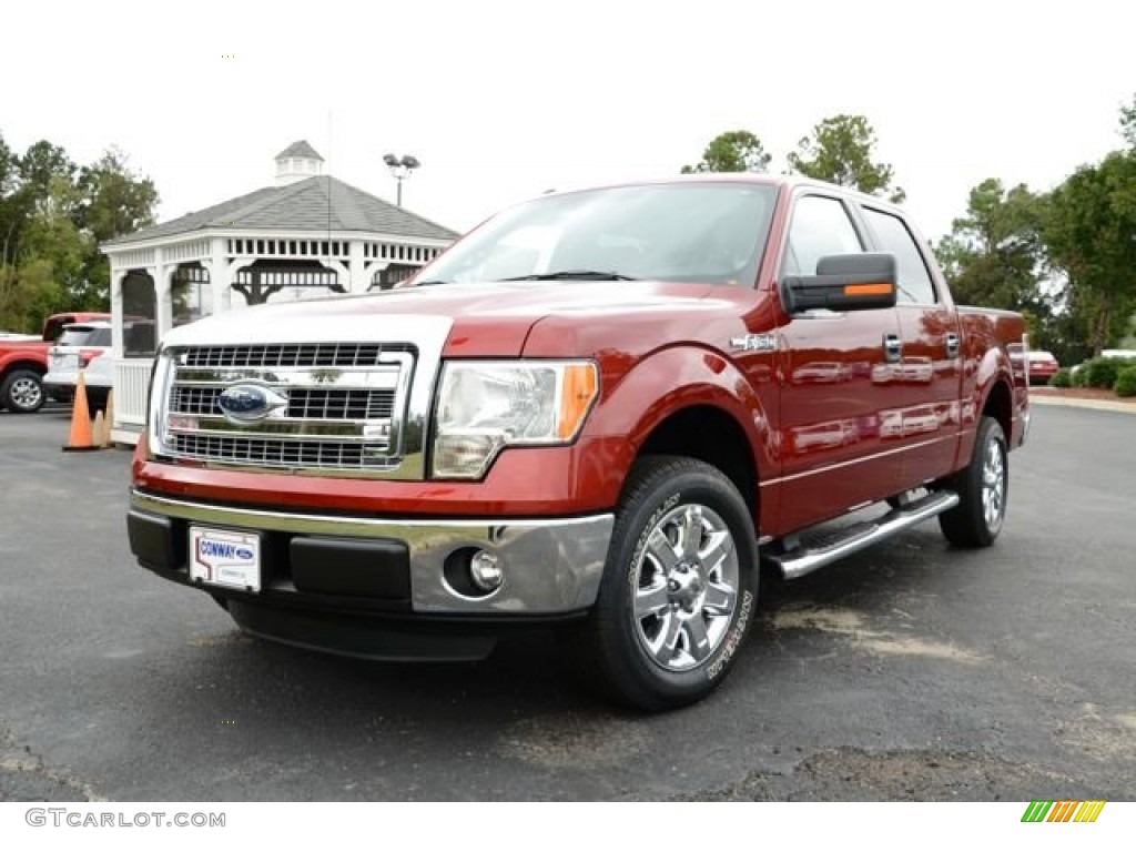 2013 F150 XLT SuperCrew - Ruby Red Metallic / Adobe photo #1