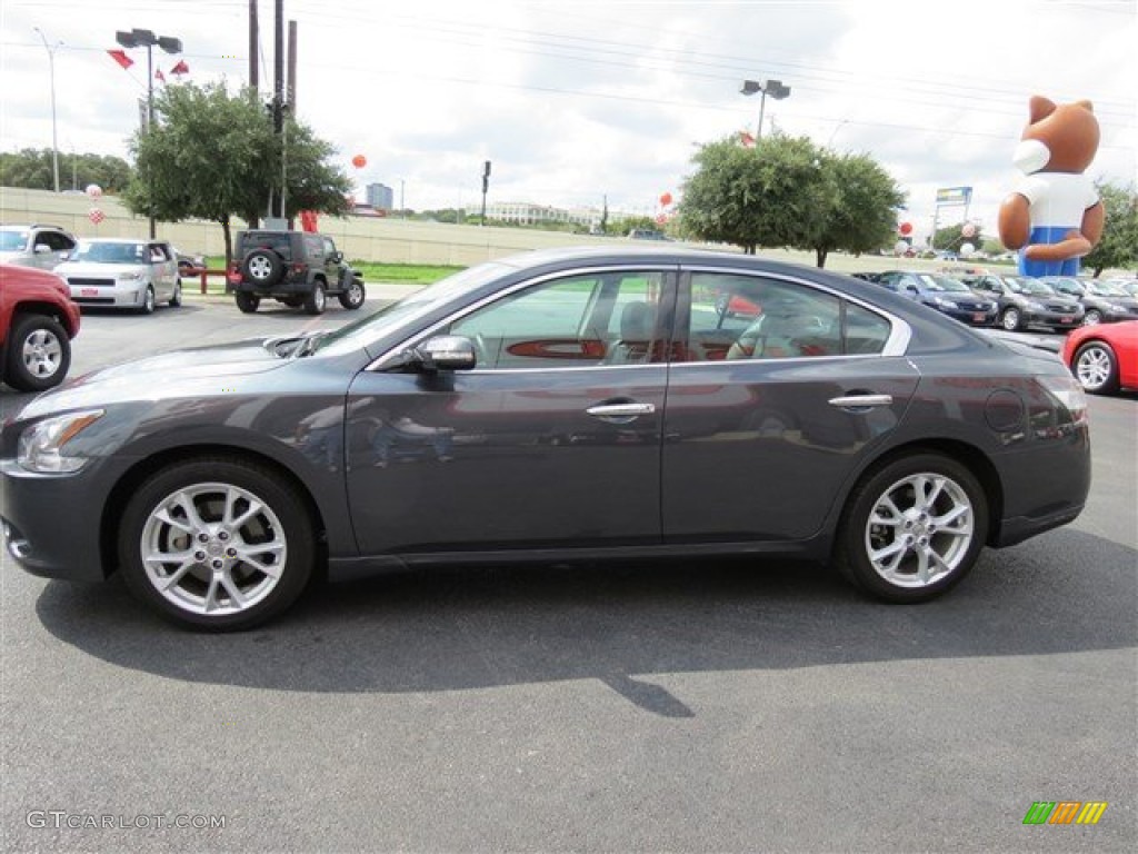 2012 Maxima 3.5 S - Ocean Gray / Cafe Latte photo #4