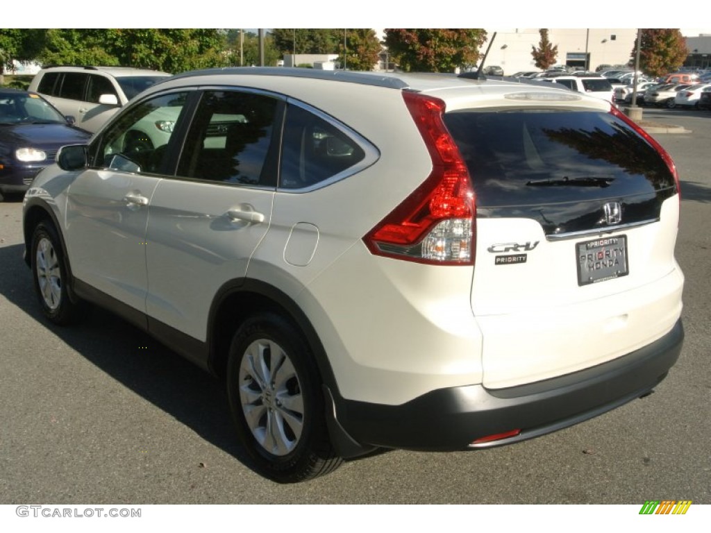 2012 CR-V EX-L - White Diamond Pearl / Beige photo #4