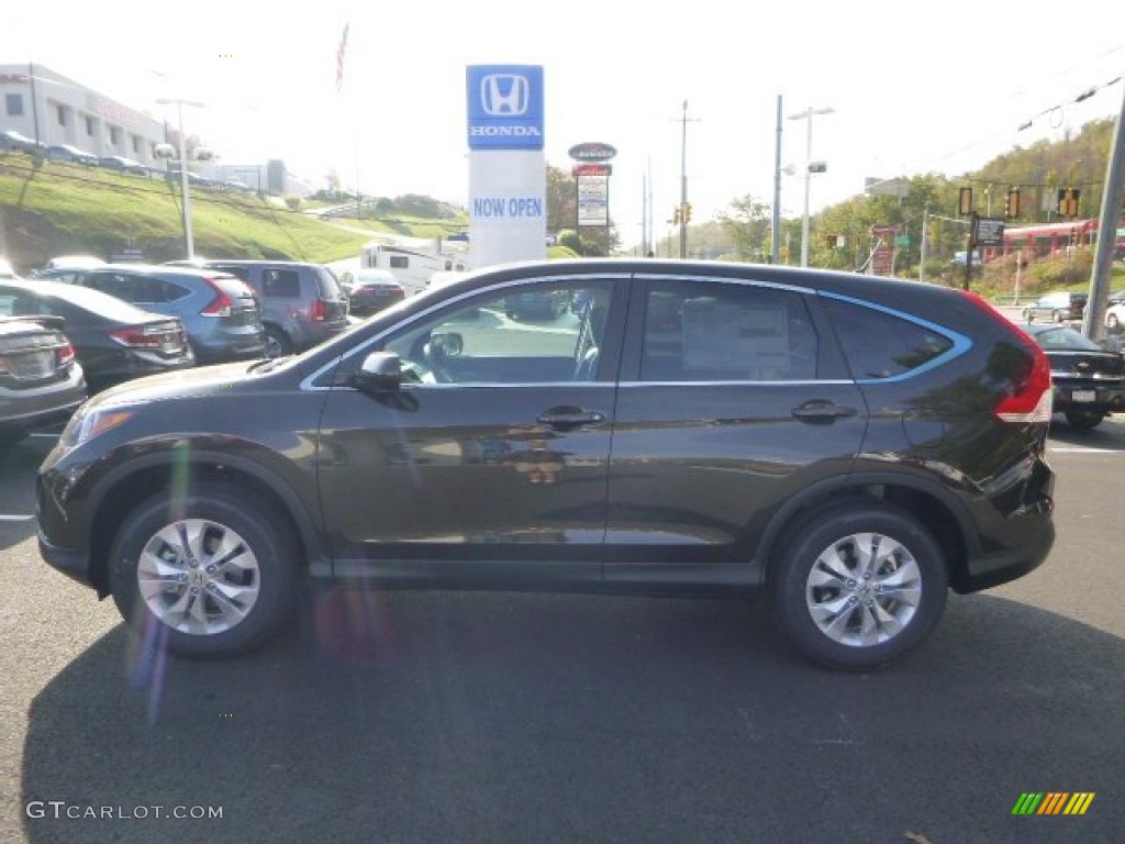 2014 CR-V EX AWD - Kona Coffee Metallic / Black photo #6