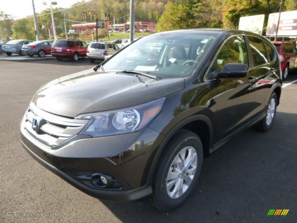 2014 CR-V EX AWD - Kona Coffee Metallic / Black photo #7