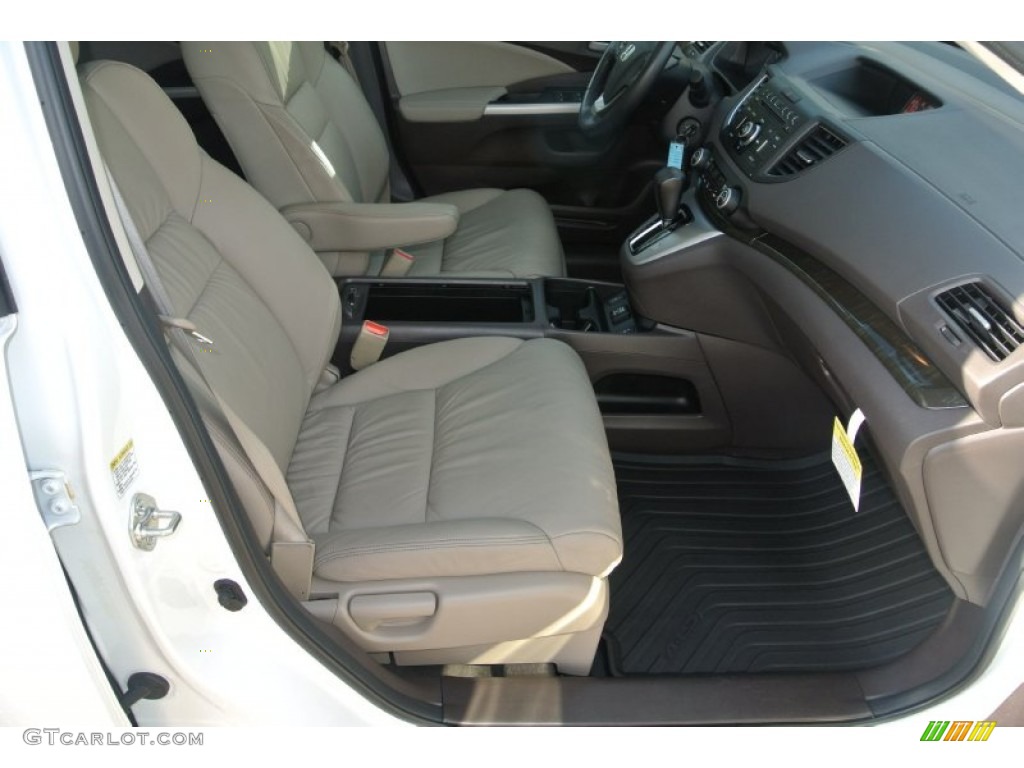 2012 CR-V EX-L - White Diamond Pearl / Beige photo #23