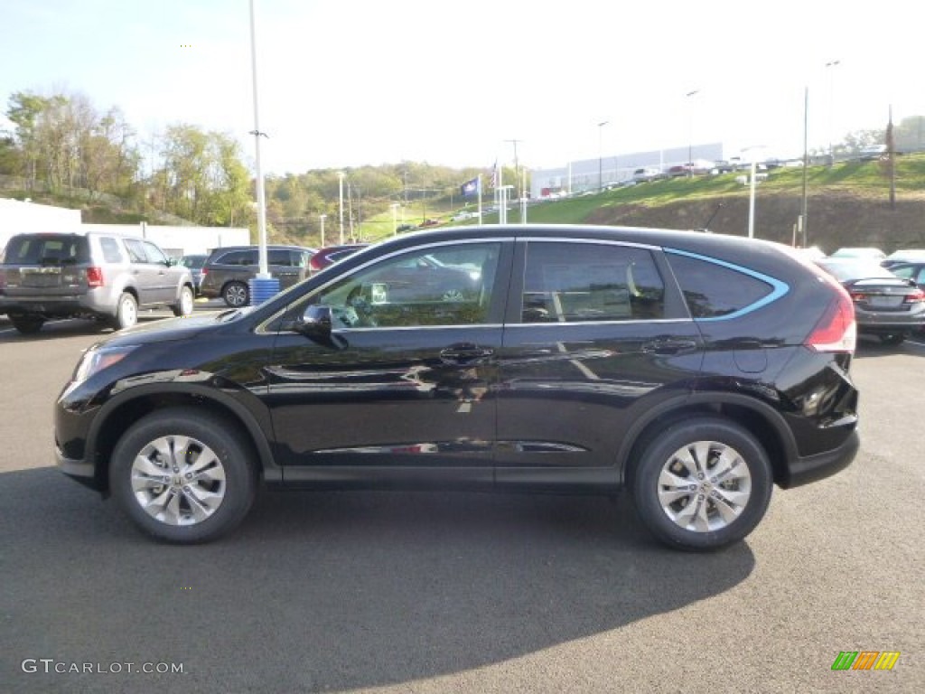 2014 CR-V EX AWD - Crystal Black Pearl / Black photo #6