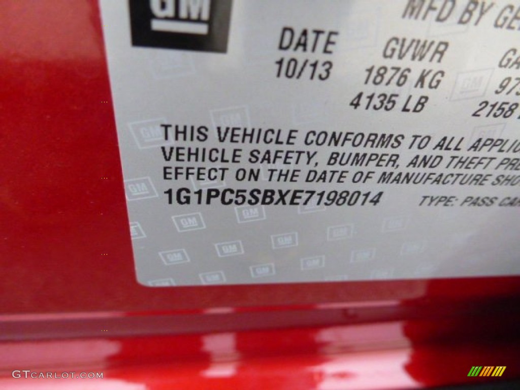 2014 Cruze LT - Crystal Red Tintcoat / Jet Black photo #17