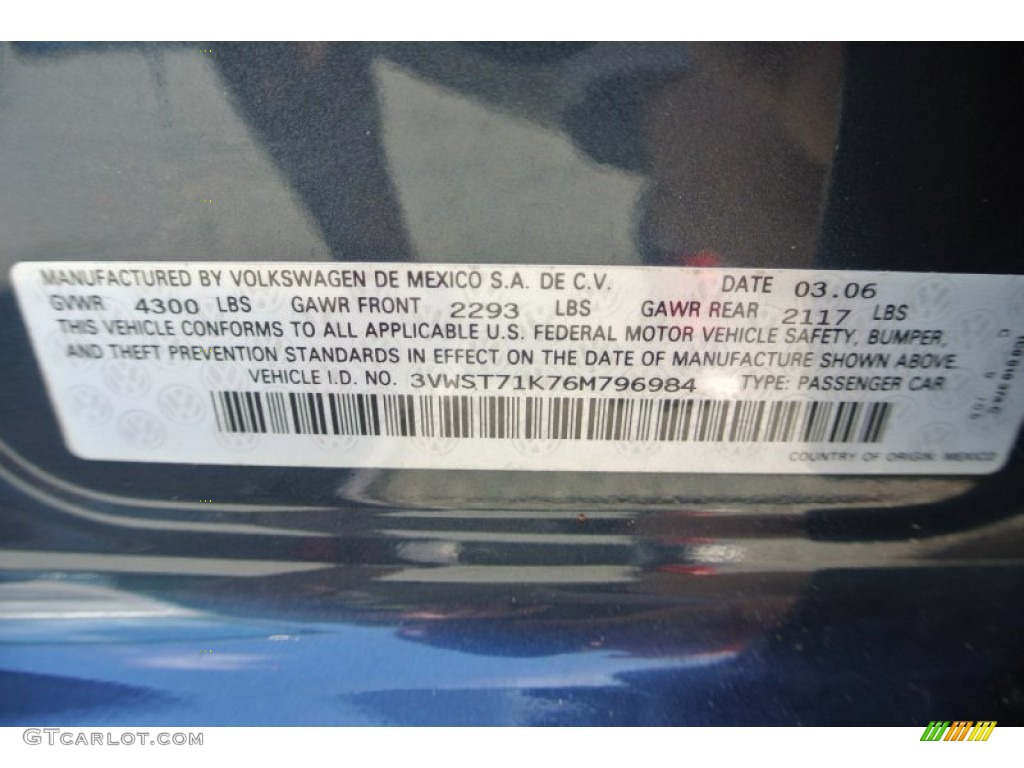 2006 Jetta TDI Sedan - Shadow Blue Metallic / Grey photo #7