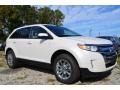 2013 White Platinum Tri-Coat Ford Edge SEL  photo #1