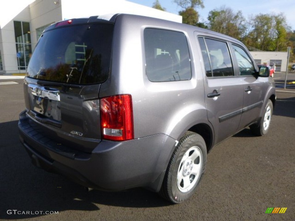 2014 Pilot LX 4WD - Modern Steel Metallic / Gray photo #3
