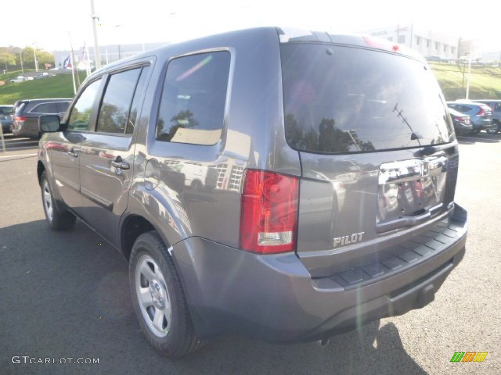 2014 Pilot LX 4WD - Modern Steel Metallic / Gray photo #5