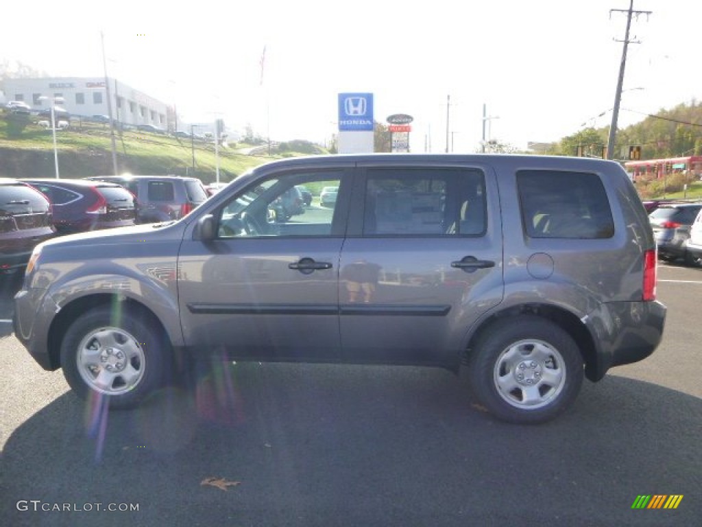 2014 Pilot LX 4WD - Modern Steel Metallic / Gray photo #6
