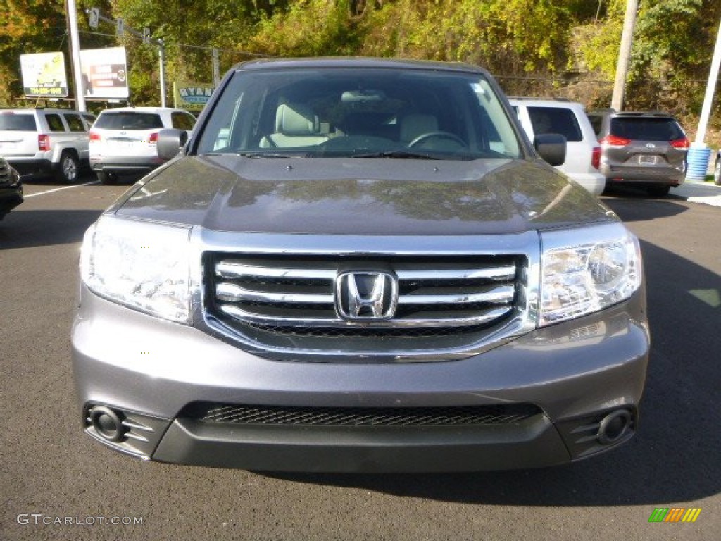 2014 Pilot LX 4WD - Modern Steel Metallic / Gray photo #8
