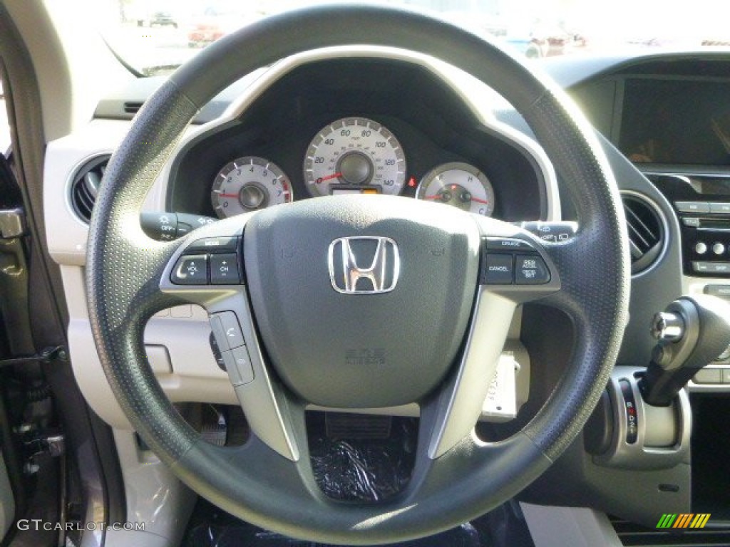 2014 Pilot LX 4WD - Modern Steel Metallic / Gray photo #17