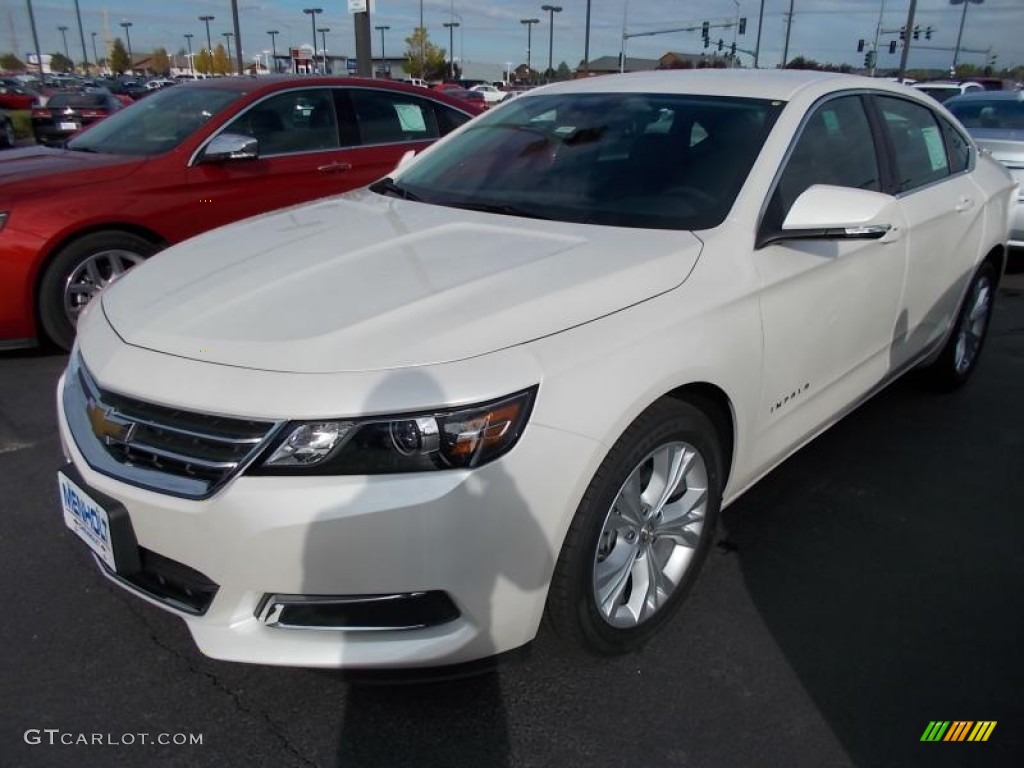 2014 Impala LT - White Diamond Tricoat / Jet Black/Brownstone photo #4