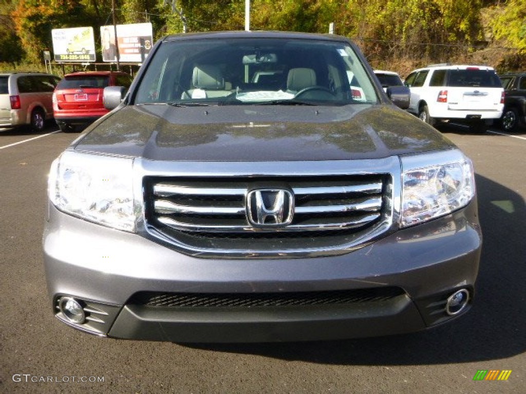 2014 Pilot EX-L 4WD - Modern Steel Metallic / Gray photo #8