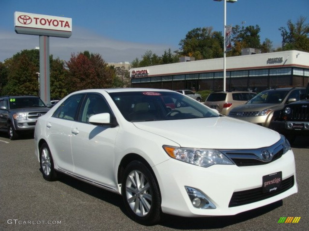 2012 Camry XLE - Blizzard White Pearl / Ivory photo #1