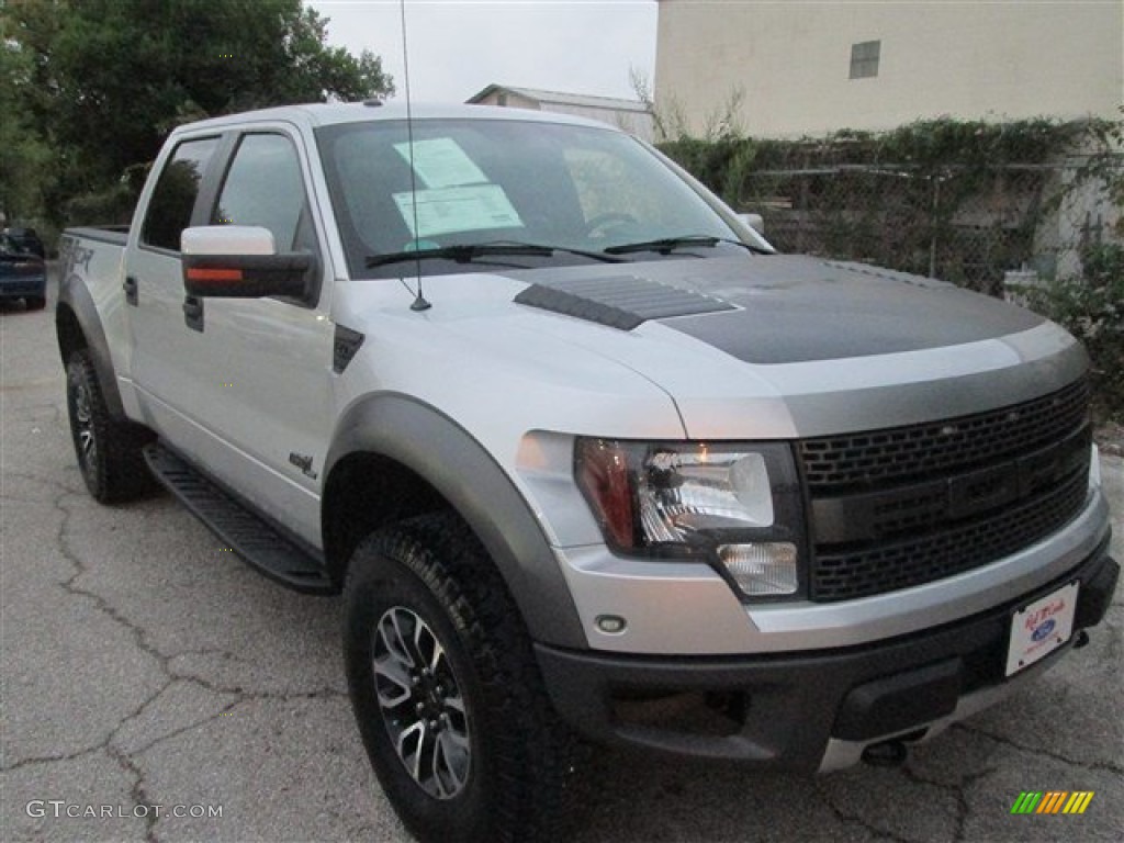 2012 F150 SVT Raptor SuperCrew 4x4 - Ingot Silver Metallic / Raptor Black Leather/Cloth photo #1