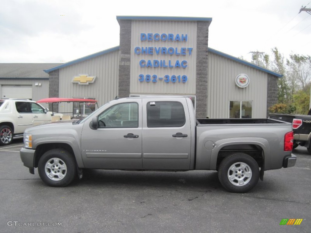 2007 Silverado 1500 LT Crew Cab 4x4 - Graystone Metallic / Ebony Black photo #1