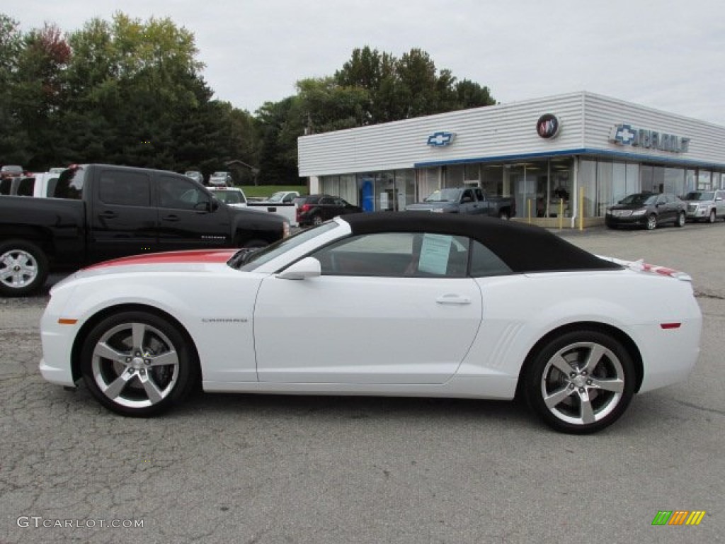 2011 Camaro SS/RS Convertible - Summit White / Inferno Orange/Black photo #4