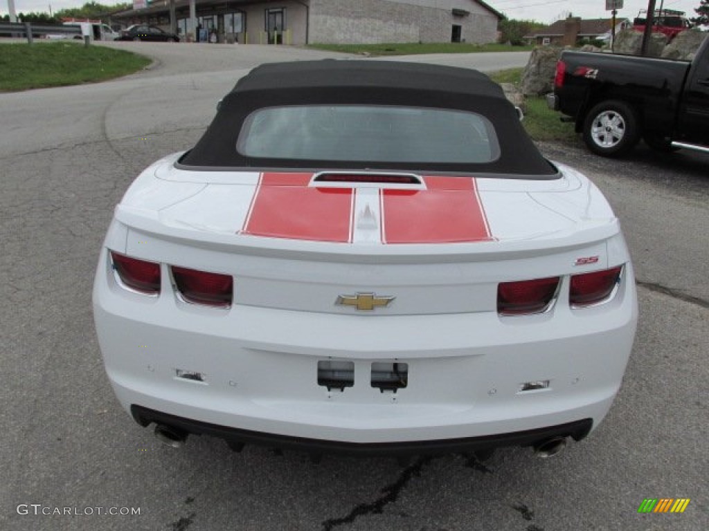 2011 Camaro SS/RS Convertible - Summit White / Inferno Orange/Black photo #10