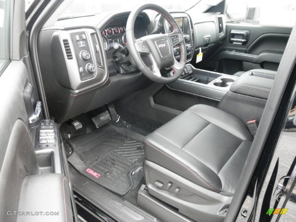 Jet Black Interior 2014 GMC Sierra 1500 SLT Crew Cab 4x4 Photo #86869365