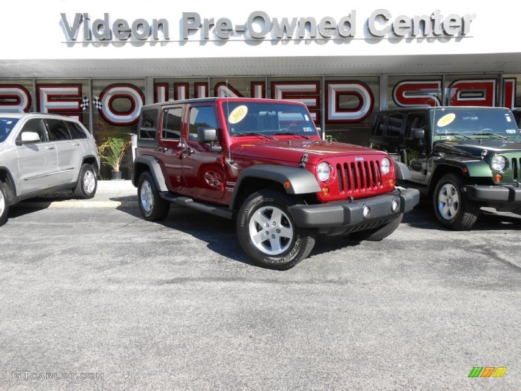 Deep Cherry Red Jeep Wrangler Unlimited