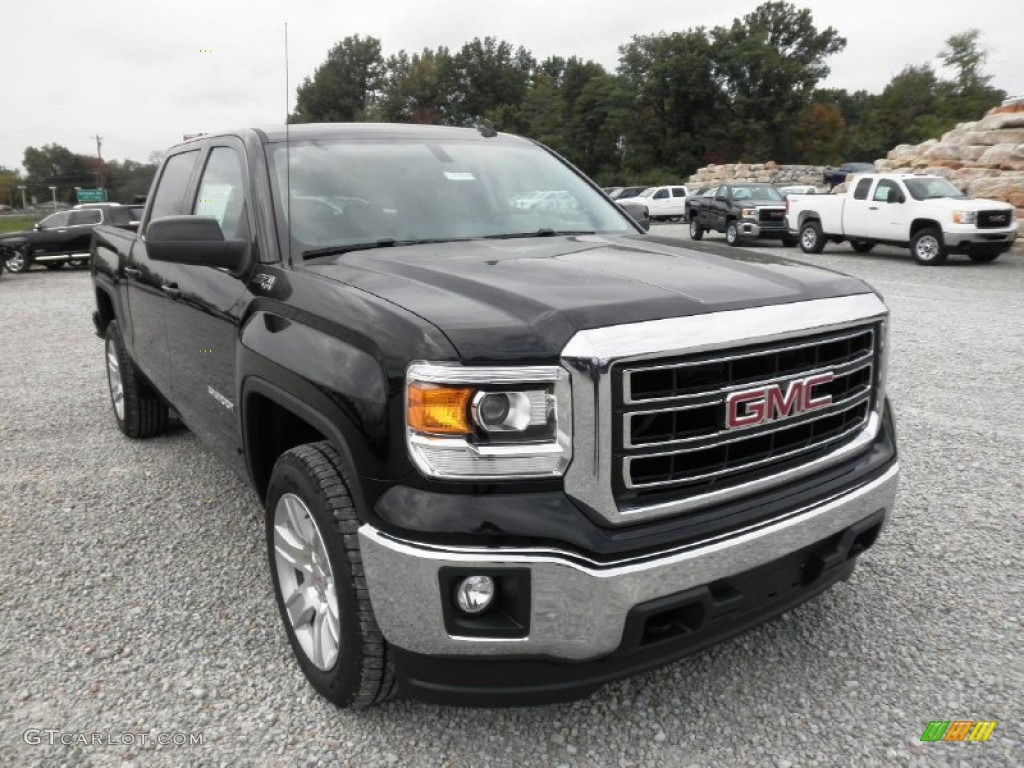 2014 Sierra 1500 SLE Crew Cab 4x4 - Onyx Black / Jet Black photo #2