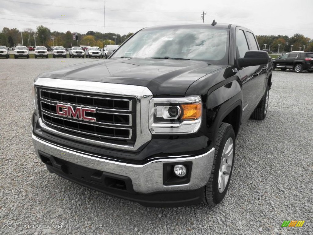 2014 Sierra 1500 SLE Crew Cab 4x4 - Onyx Black / Jet Black photo #3