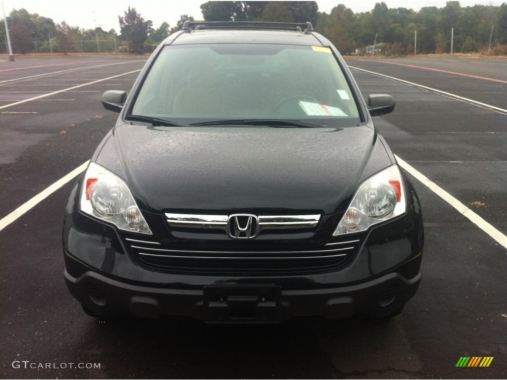 2009 CR-V EX - Crystal Black Pearl / Ivory photo #2