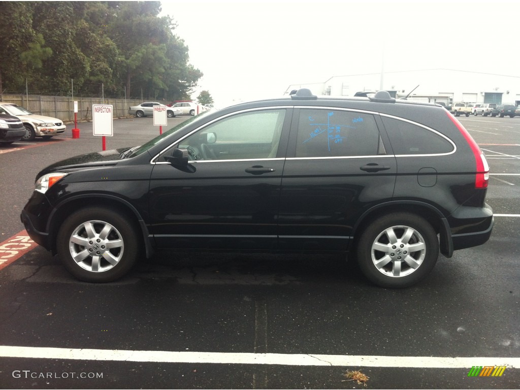 2009 CR-V EX - Crystal Black Pearl / Ivory photo #4