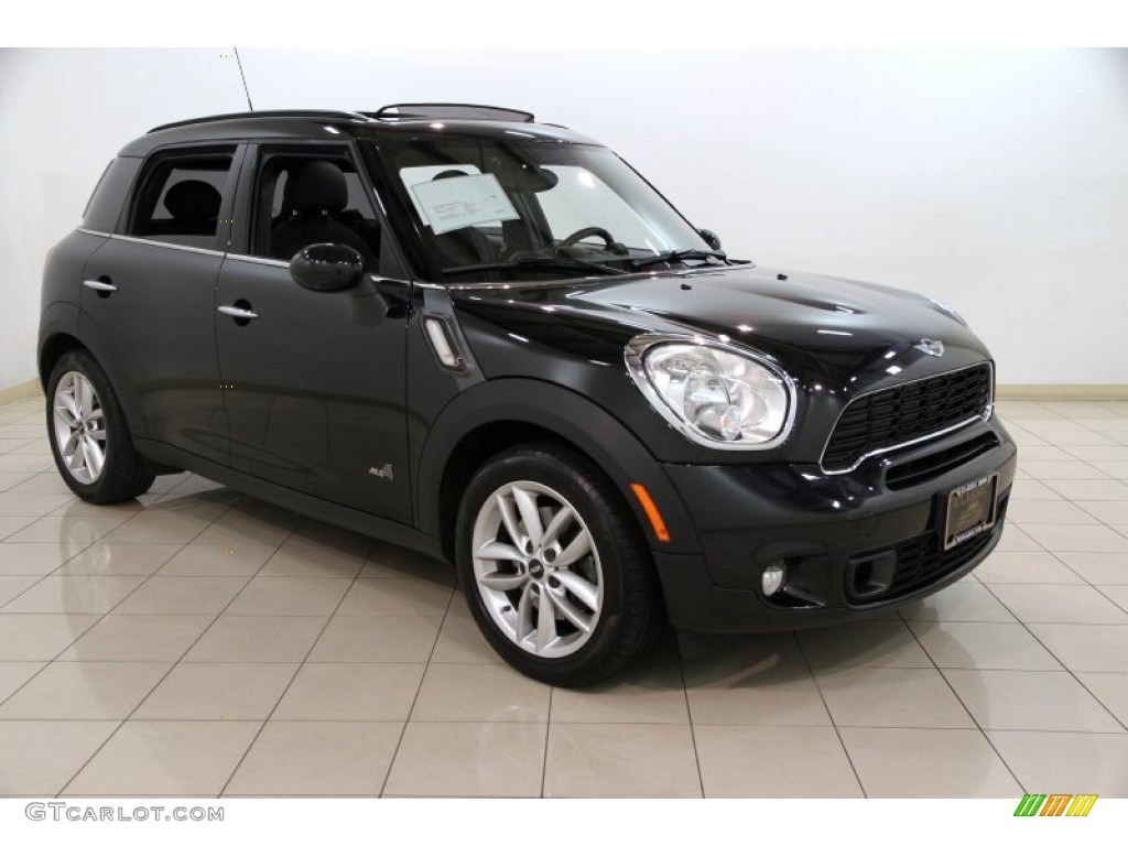 2011 Cooper S Countryman All4 AWD - Absolute Black / Pure Red Leather/Cloth photo #1