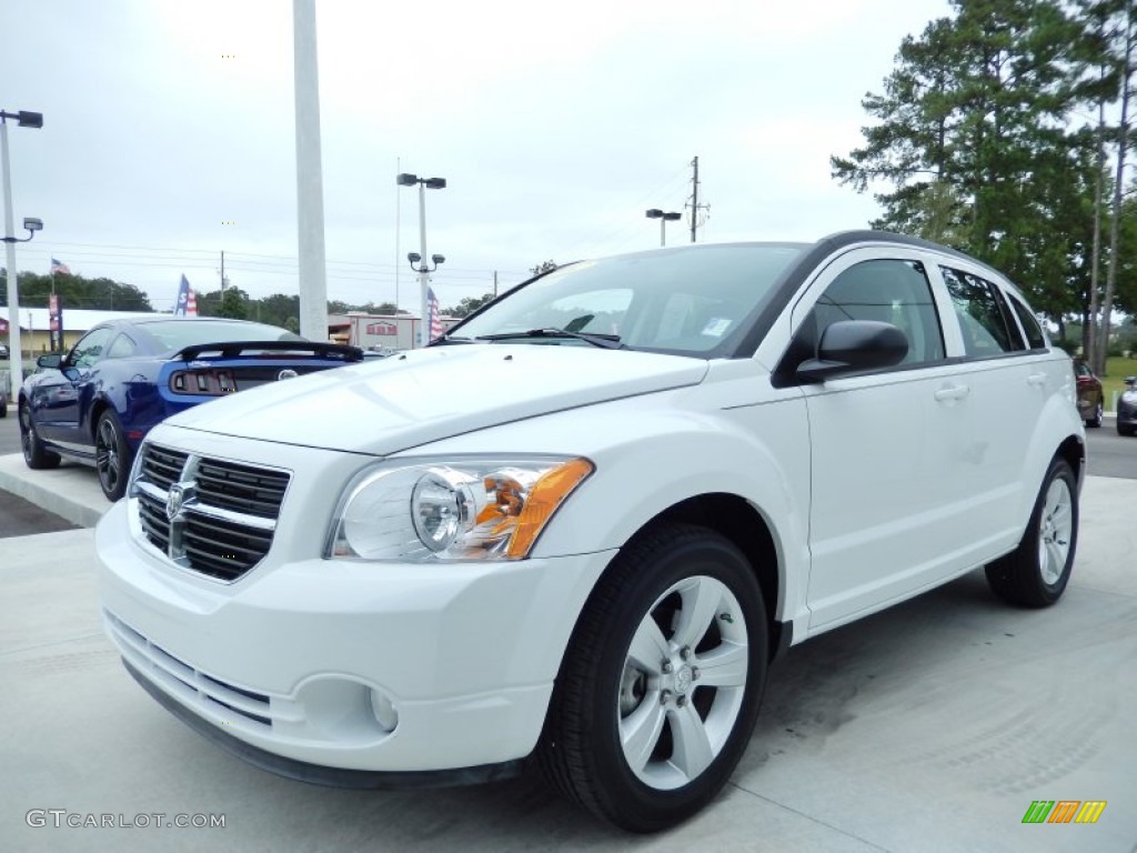 2012 Caliber SXT - Bright White / Dark Slate Gray/Medium Graystone photo #1