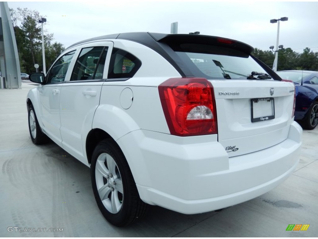 2012 Caliber SXT - Bright White / Dark Slate Gray/Medium Graystone photo #2
