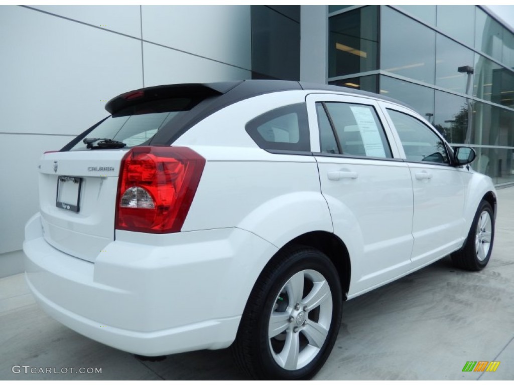 2012 Caliber SXT - Bright White / Dark Slate Gray/Medium Graystone photo #4