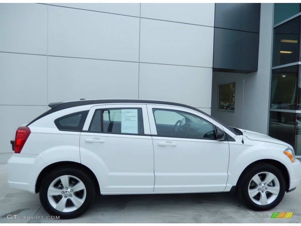 2012 Caliber SXT - Bright White / Dark Slate Gray/Medium Graystone photo #5