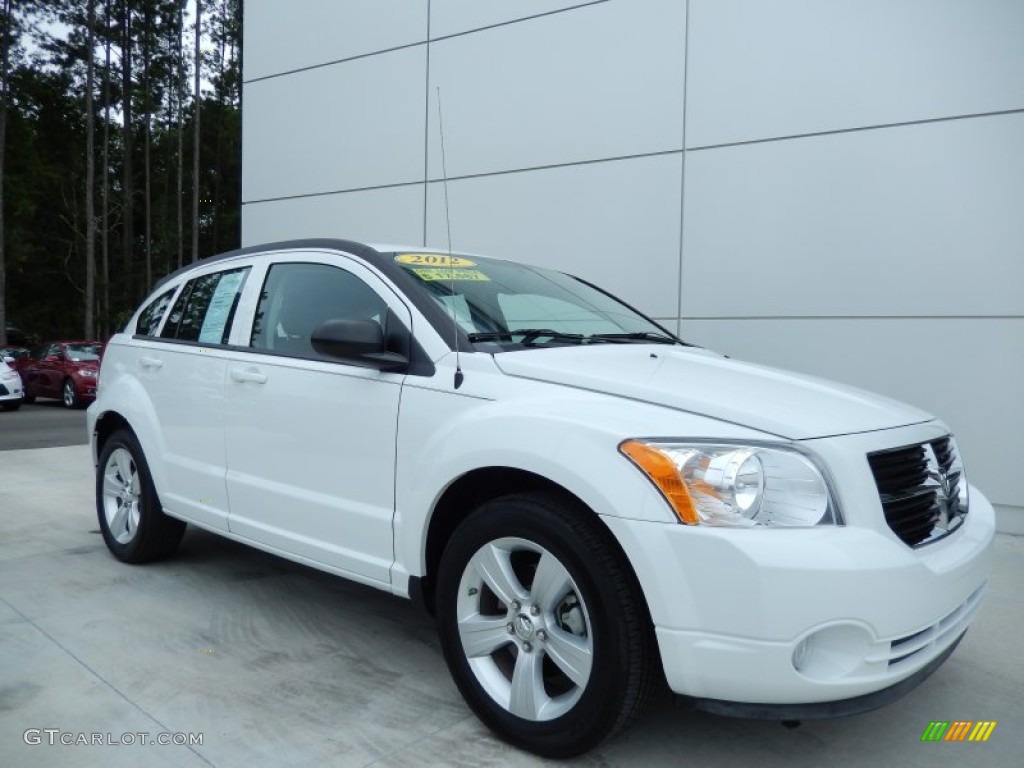 2012 Caliber SXT - Bright White / Dark Slate Gray/Medium Graystone photo #6